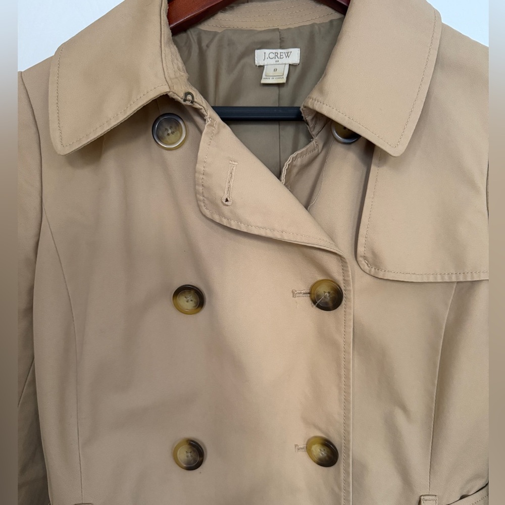 J. Crew Tan Double-Breasted Trench Coat